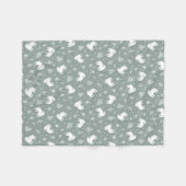 Couverture Polaire Sage Green Woodland Baby Bears (Devant (Horizontal))