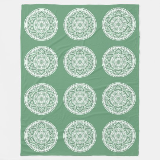 Couverture Polaire Sage Mandala (Devant)