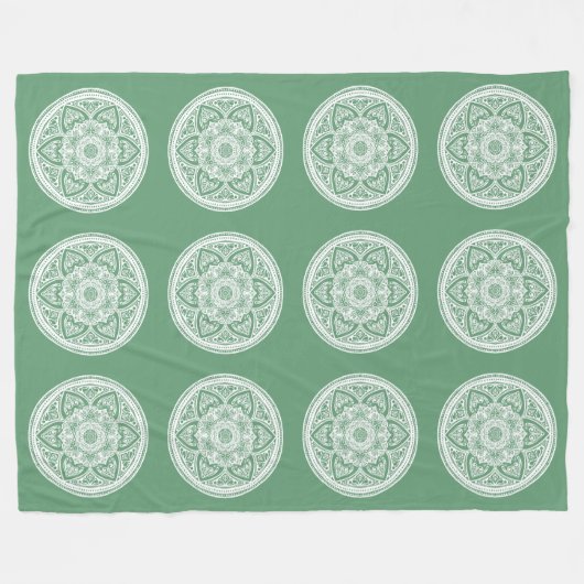 Couverture Polaire Sage Mandala (Devant (Horizontal))