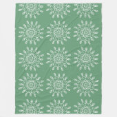 Couverture Polaire Sage Mandala (Devant)
