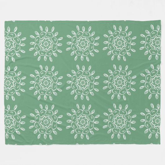 Couverture Polaire Sage Mandala (Devant (Horizontal))