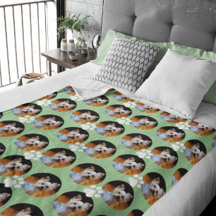 Couverture Polaire Sage moderne Vert animal de compagnie Photo Emprei