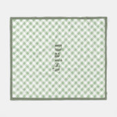 Couverture Polaire Sage naturel rustique En vichy Plaid (Devant (Horizontal))
