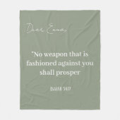 Couverture Polaire Sage Texte personnalisé Écriture Nom chrétien (Devant)