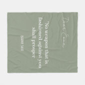 Couverture Polaire Sage Texte personnalisé Écriture Nom chrétien (Devant (Horizontal))