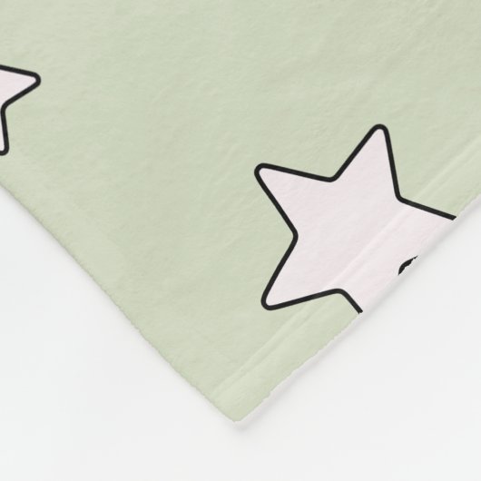 Couverture Polaire Sage Vert mignon Stations esthétiques Motif (Coin)