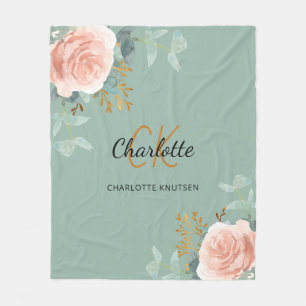 Couverture Polaire Sage vert rose vert vert vert vert vert vert vert 