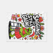 Couverture Polaire Sagging But Still Gagging Funny Christmas Frog Hol (Devant (Horizontal))