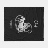 Couverture Polaire Sagittaire - signe de zodiaque (Devant (Horizontal))