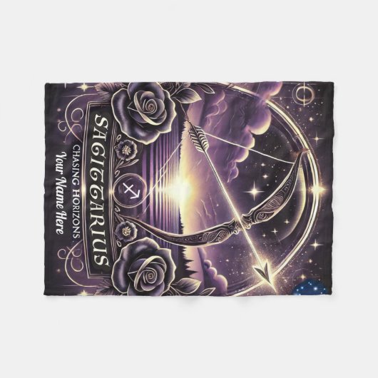 Couverture Polaire Sagittarius "Chasing Horizons" Blanket en polaire (Devant (Horizontal))