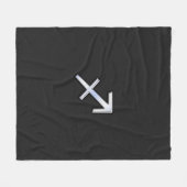 Couverture Polaire Sagittarius moderne Zodiac Sign on Snake Skin (Devant (Horizontal))