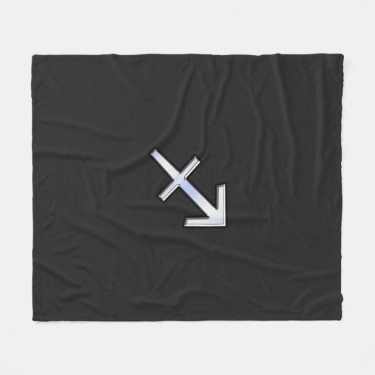 Couverture Polaire Sagittarius moderne Zodiac Sign on Snake Skin (Devant (Horizontal))