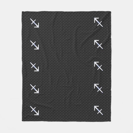 Couverture Polaire Sagittarius moderne Zodiac Sign on Snake Skin (Devant)