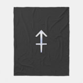 Couverture Polaire Sagittarius moderne Zodiac Sign on Snake Skin (Devant)