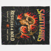Couverture Polaire Sagittarius Zodiac 80's Rock Band Inspiré (Devant (Horizontal))