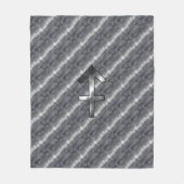 Couverture Polaire Sagittarius Zodiac Dans Grunge Revêtement d'acier  (Devant)