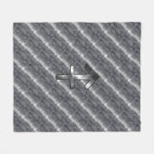 Couverture Polaire Sagittarius Zodiac Dans Grunge Revêtement d'acier (Devant (Horizontal))