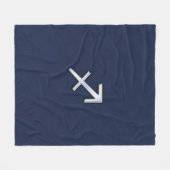 Couverture Polaire Sagittarius Zodiac Sign on Blue Carbon Fibre Print (Devant (Horizontal))