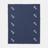 Couverture Polaire Sagittarius Zodiac Sign on Blue Carbon Fibre Print (Devant)