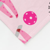 Couverture Polaire Saignées de pickleball rose mignonne 🦥 (Coin)