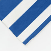 Couverture Polaire Sailor de pingouin rayé bleu et blanc personnalisé (Coin)