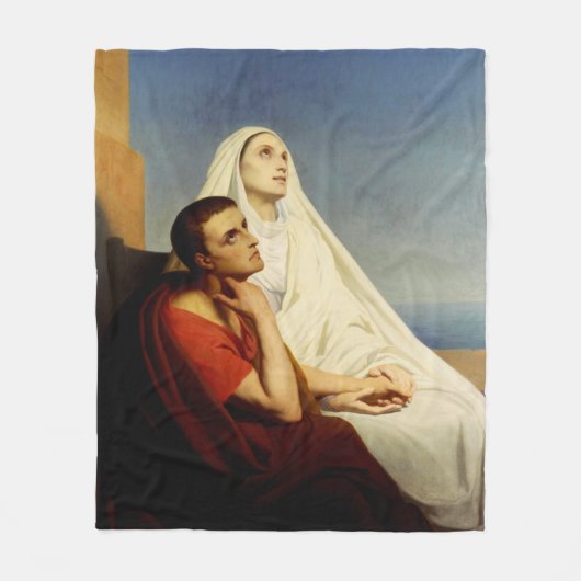 Couverture Polaire Saint Augustin et Sainte Monique (Devant)