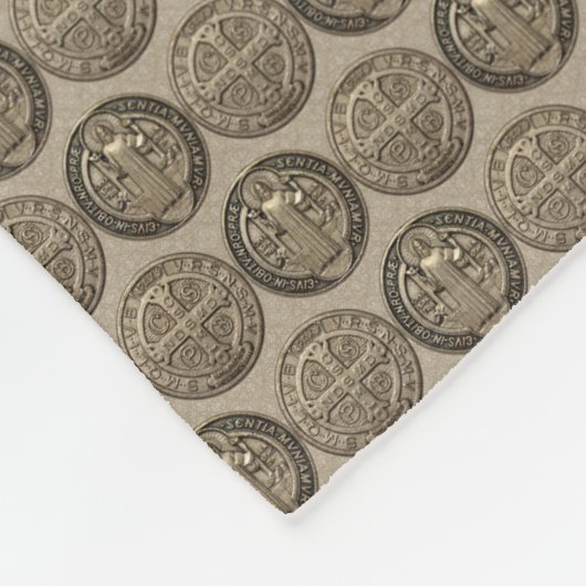 Couverture Polaire Saint Benedict Catholic Baby Blanket (Coin)