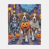Couverture Polaire Saint Bernard Dogs in Halloween Costumes (Devant)
