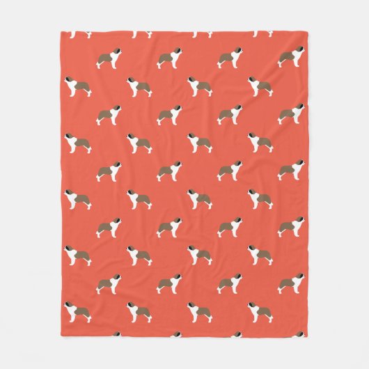 Couverture Polaire Saint Bernard Dogs Motif (Devant)