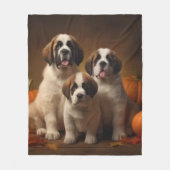 Couverture Polaire Saint Bernard Puppy Automne Citrouille (Devant)