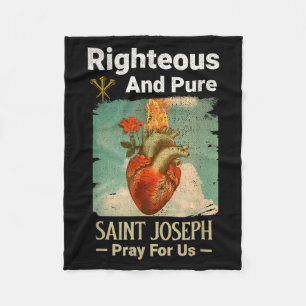 Couverture Polaire Saint catholique Joseph, saint patron des pères, p