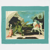 Couverture Polaire Saint Georges et le Dragon médiéval (Devant (Horizontal))