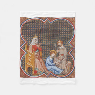 Couverture Polaire Saint Louis IX de France Protecteur des Rois Art