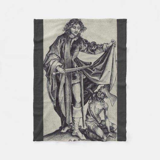 Couverture Polaire Saint Martin de Tours Gravure d'art (Devant)