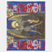 Couverture Polaire Saint Michel l'Archange avec le diable, Dragons ro (Devant)