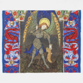 Couverture Polaire Saint Michel l'Archange avec le diable, Dragons ro (Devant (Horizontal))