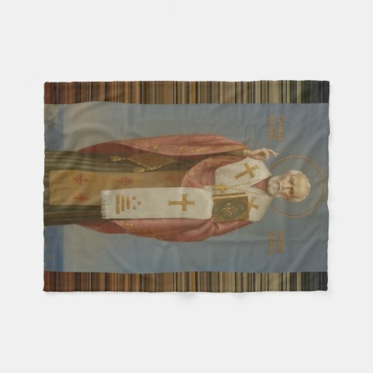 Couverture Polaire Saint-Nicolas d'évêque de Myra (Devant (Horizontal))