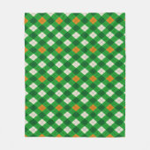 Couverture Polaire Saint-Patrick irlandais couleur argyles (Devant)