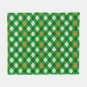 Couverture Polaire Saint-Patrick irlandais couleur argyles (Devant (Horizontal))