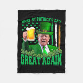 Couverture Polaire Saint Patrick's Day Great again Funny Trump 3 (Devant)