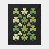 Couverture Polaire Saint Patrick's Day Heart Lucky Clover Shamrock (Devant)
