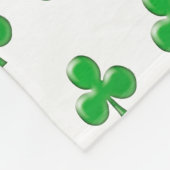 Couverture Polaire Saint Patrick's Day Irlandais Green Clover Shamroc (Coin)