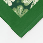Couverture Polaire Saint Patricks Day Raining Shamrocks 4 Leaf Clover (Coin)