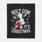 Couverture Polaire Saint Vache C'est Noël Funny Cow Lover Farm (Devant)