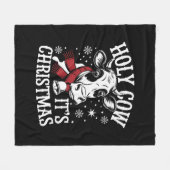 Couverture Polaire Saint Vache C'est Noël Funny Cow Lover Farm (Devant (Horizontal))