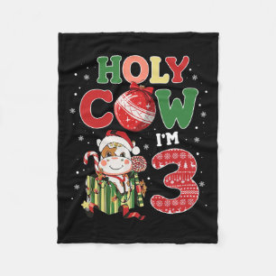 Couverture Polaire Saint Vache Je suis 3 Anniversaire Garçon 3e Vache