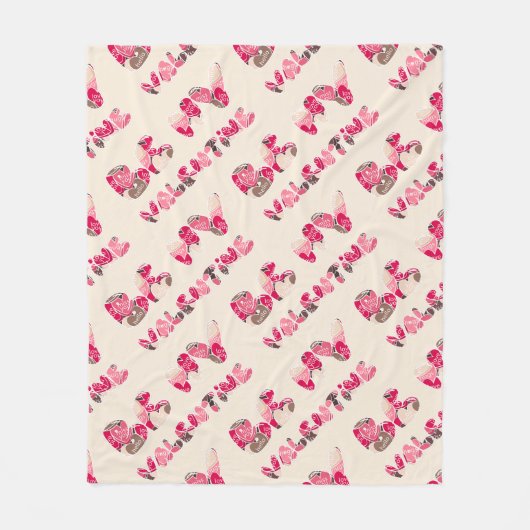 Couverture Polaire Saint Valentin. (Devant)