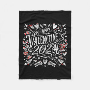 Couverture Polaire Saint Valentin 2024 Calligraphyn Vintage pour les