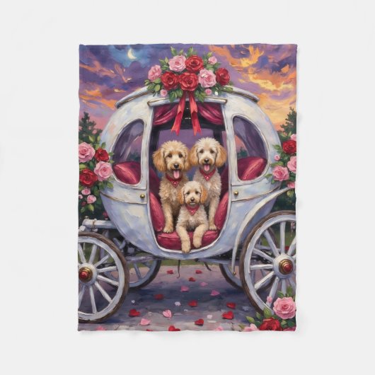 Couverture Polaire Saint-Valentin Caniche (Devant)