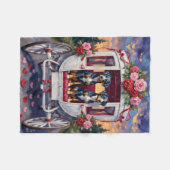 Couverture Polaire Saint-Valentin Chien Heeler Bleu (Devant (Horizontal))